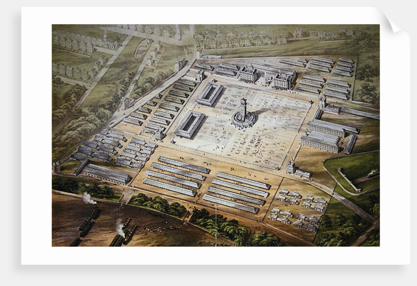 Isometric View of the New Metropolitan Cattle Market, 1855 by School English