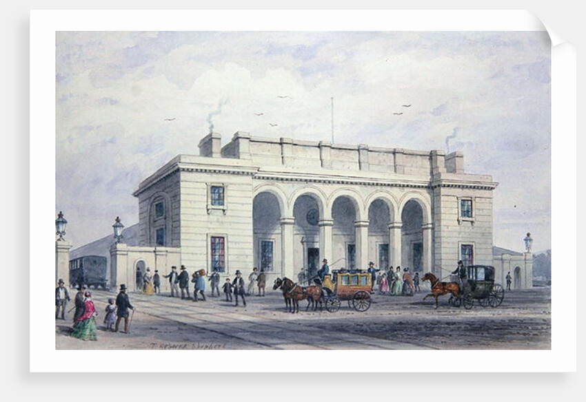 The South-Western Railway Station at Nine Elms Vauxhall, 1856 by Thomas Hosmer Shepherd