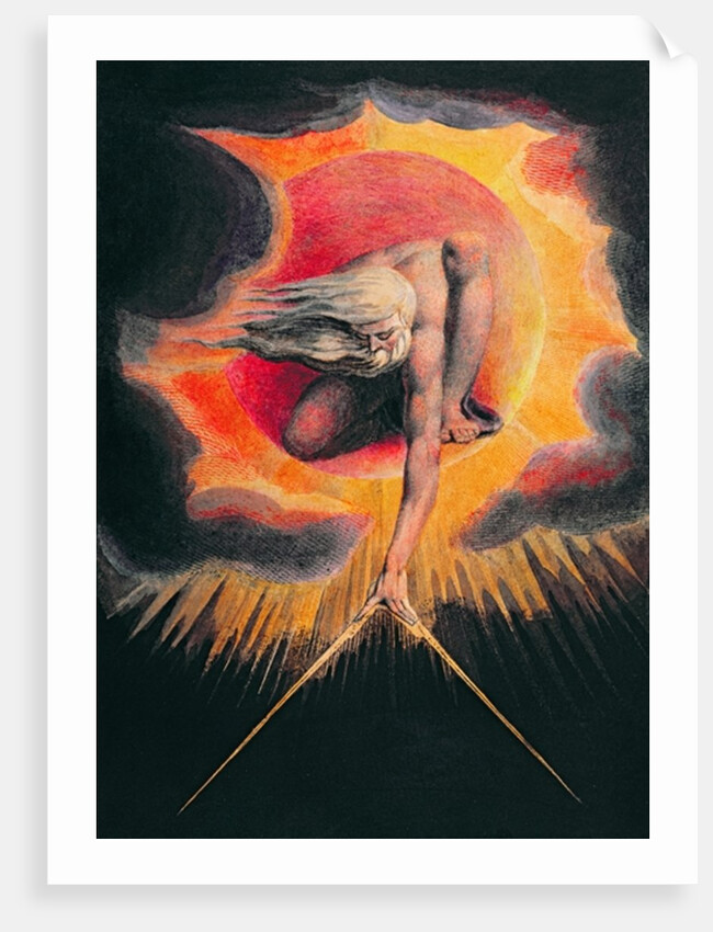 Urizen Measuring out the Material World, The Ancient of Days, 1794 by William Blake