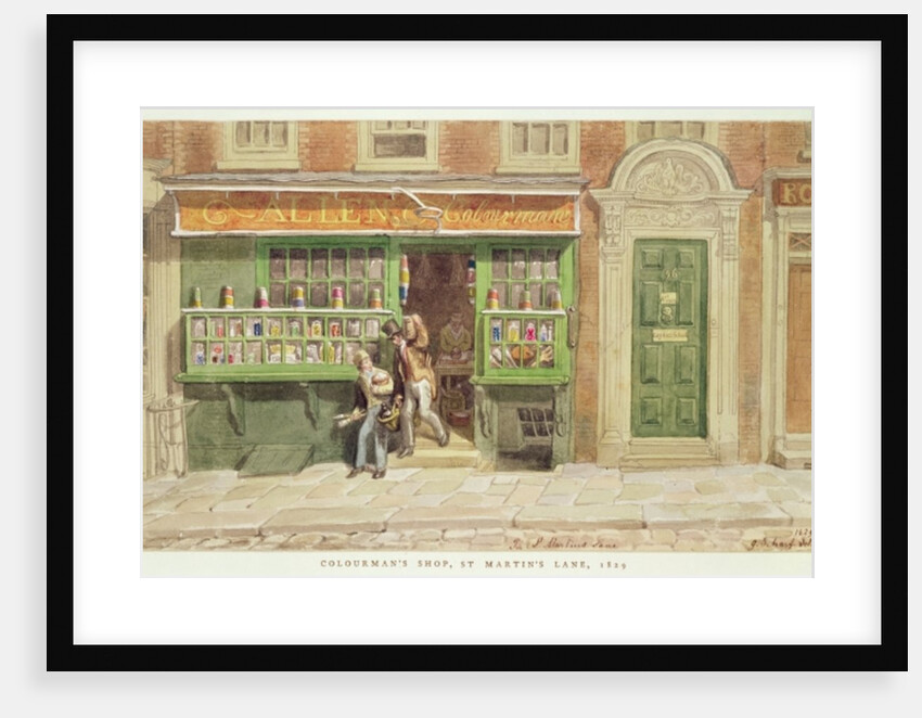 Colourman's Shop, St Martin's Lane, 1829 by George the Elder Scharf