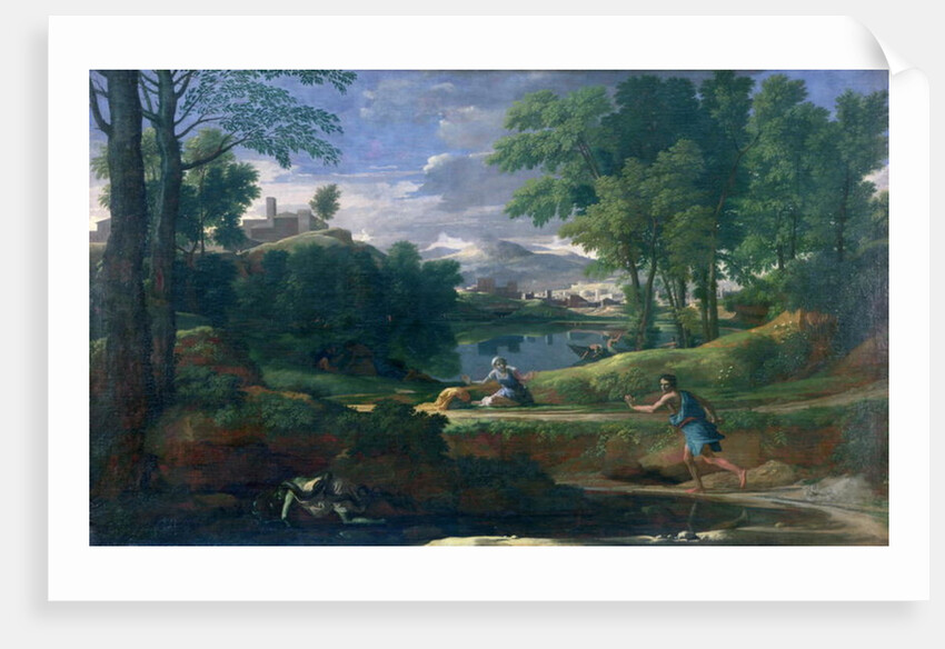 Landscape with a Man killed by a Snake, c.1648 by Nicolas Poussin