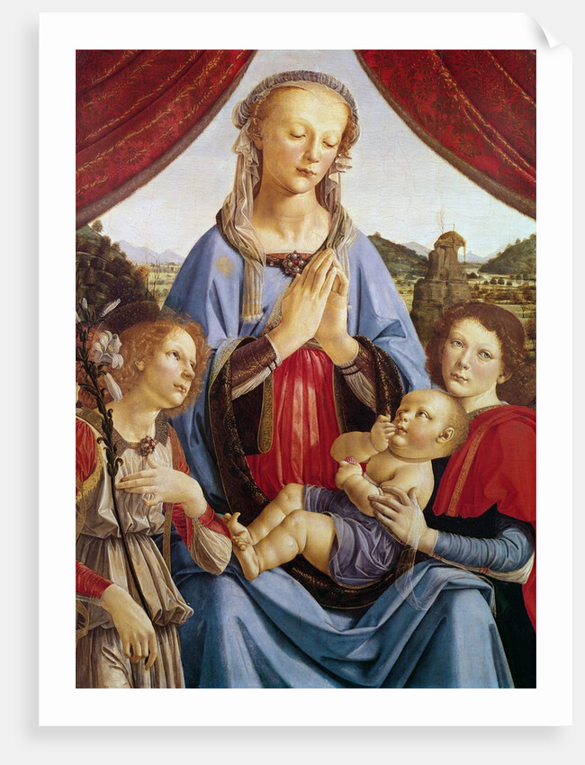 The Virgin and Child with Two Angels, c.1470's by Andrea del Verrocchio