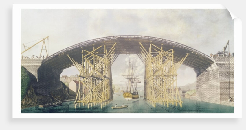 Iron Bridge over the Wear, 1796 by School English