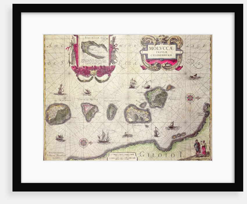 Map of The Moluccan Island by Willem Blaeu