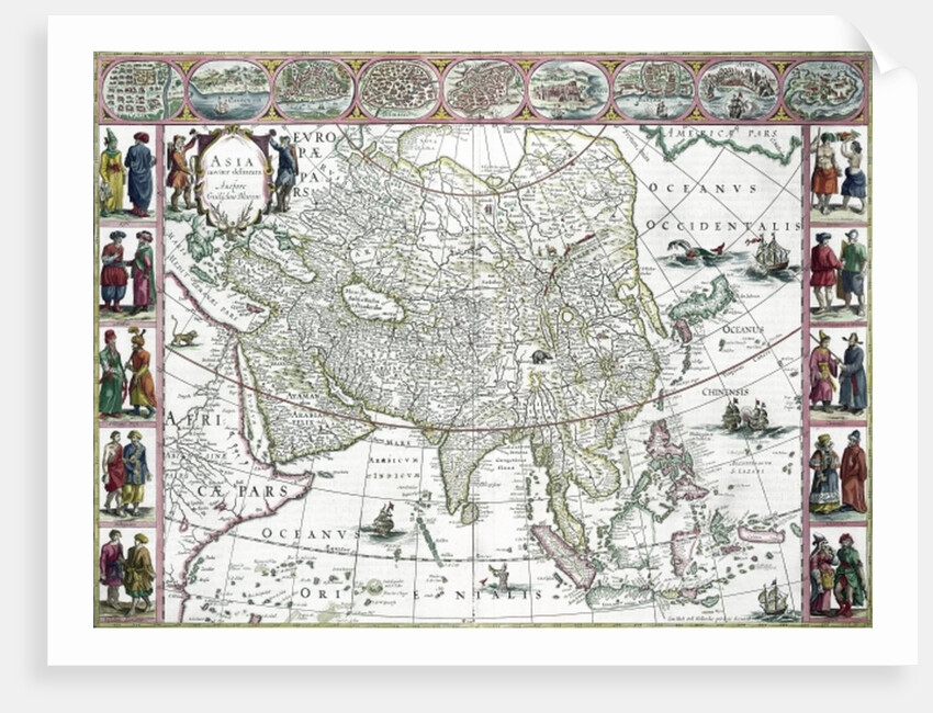 Asia noviter delineata, 1617 by Willem Blaeu