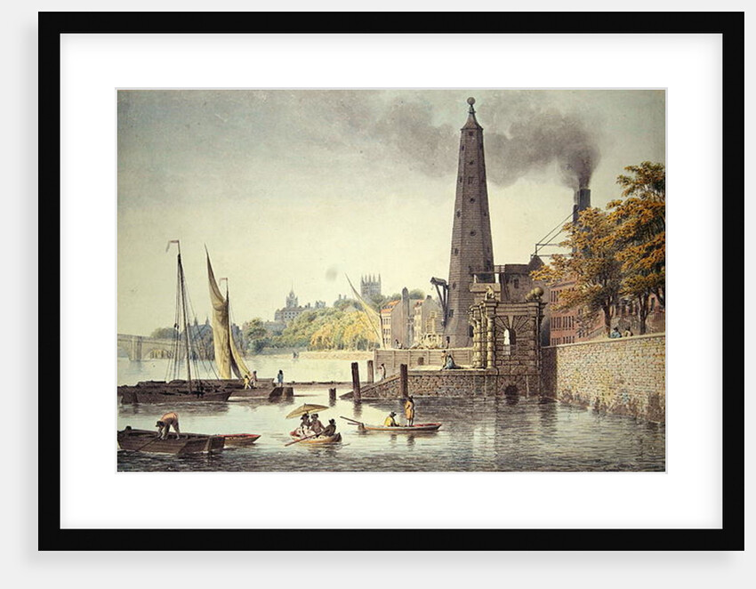 York Buildings, looking towards Westminster, with a View of the Water Tower, 1797 by James Peller Malcolm