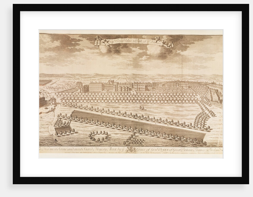 View of the Royal Palace and Park of St James's by School English