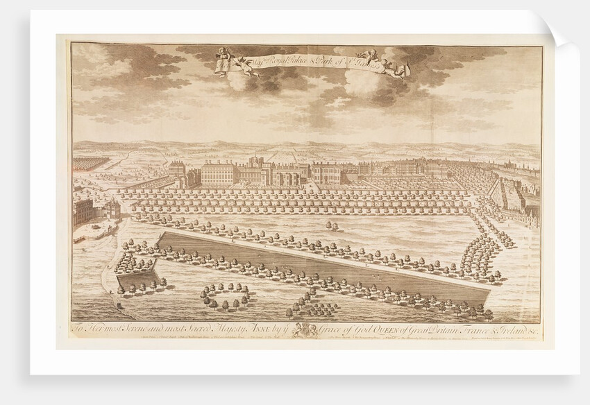 View of the Royal Palace and Park of St James's by School English