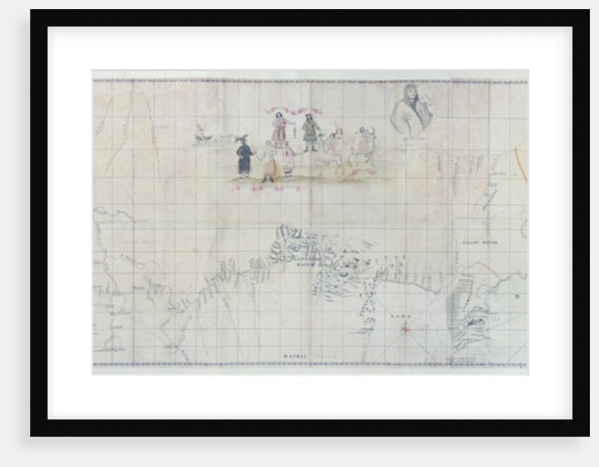 Map of Siberia, 1729 by German School