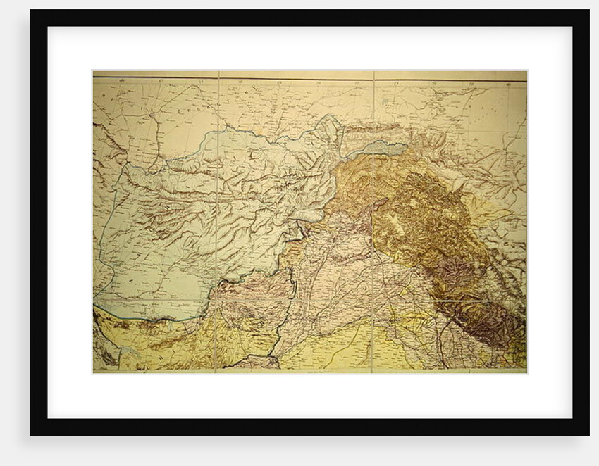 Map of Afghanistan, 1898 by English School