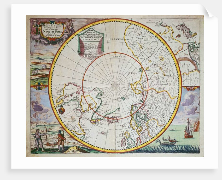 A Map of the North Pole by John Seller