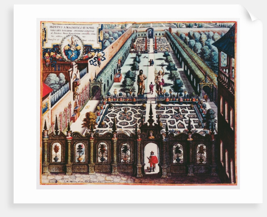 The Garden of Burgermeister Schwind by Mattaus the Younger Merian