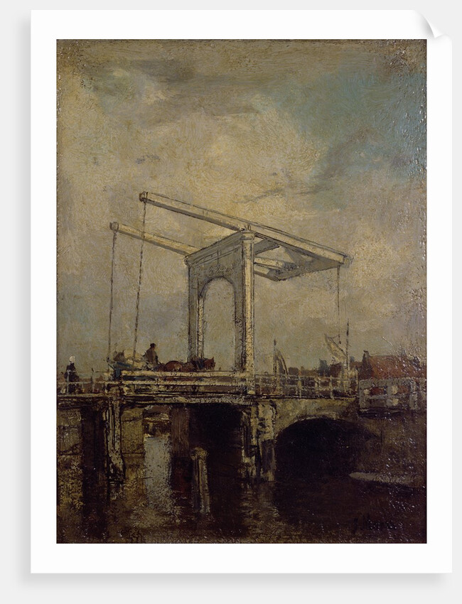 A Drawbridge in a Dutch Town, 1875 by Jacob Henricus or Hendricus Maris
