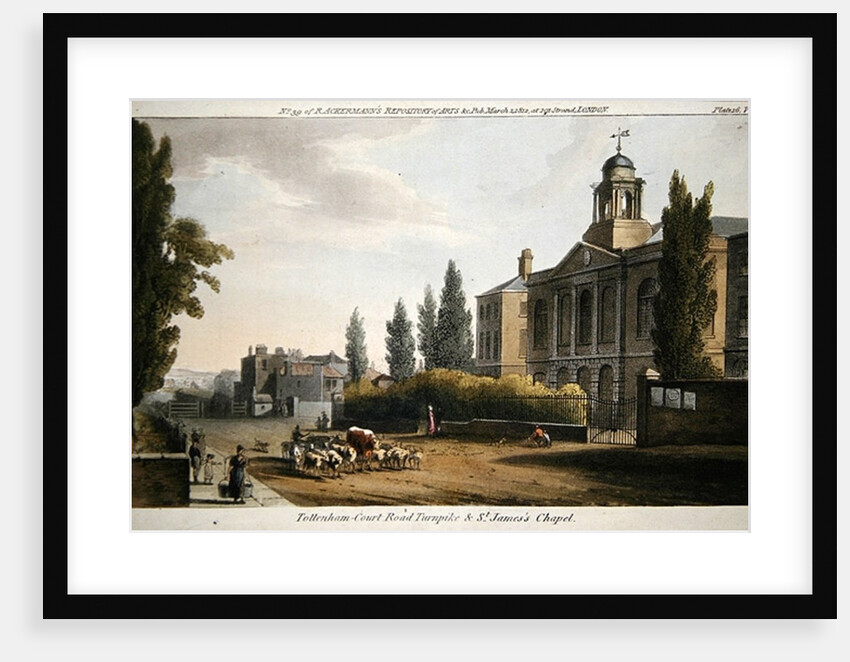 Tottenham Court Road Turnpike and St. James's Chapel by English School