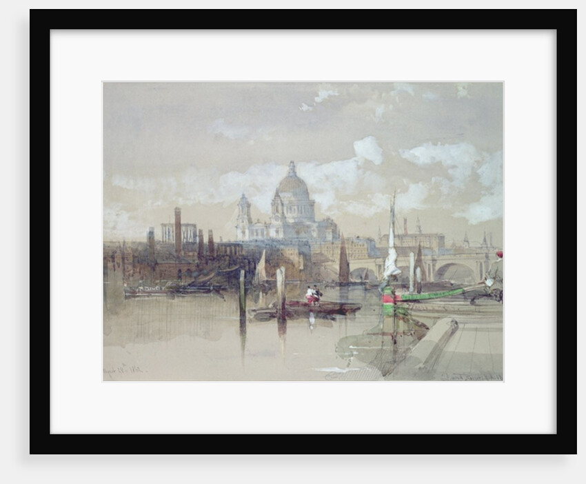 St. Pauls from the River, 1863 by David Roberts