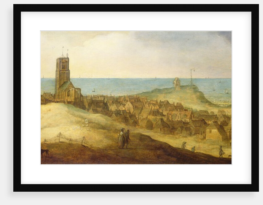 A view of Egmond Abbey by Claes Jacobsz. van der Heck