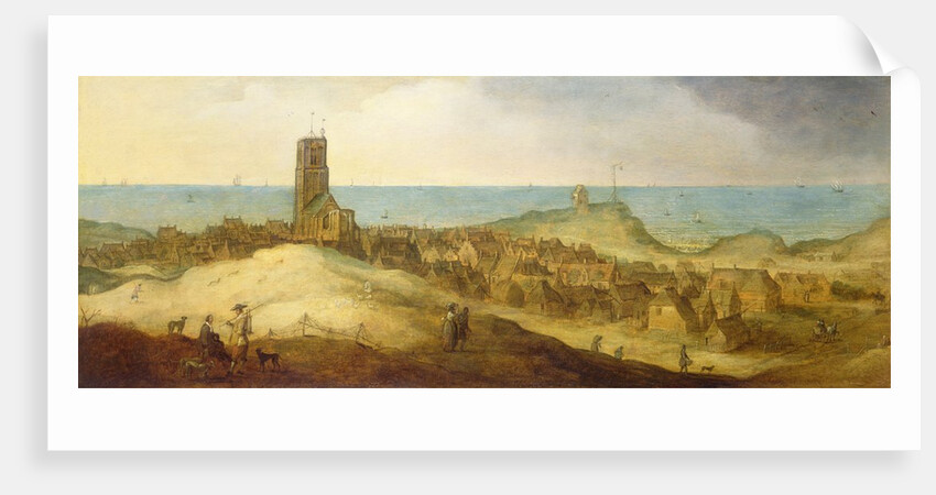 A view of Egmond Abbey by Claes Jacobsz. van der Heck