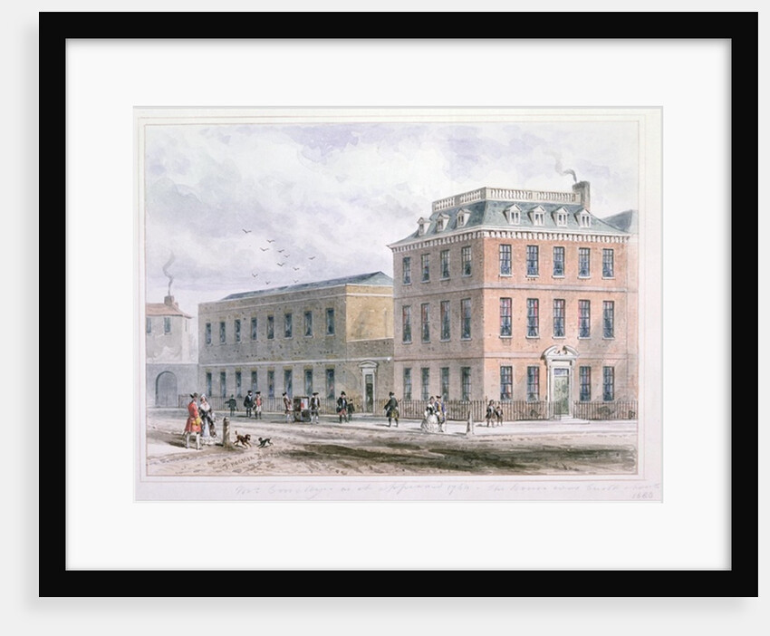 View of Soho Square and Carlisle House by Thomas Hosmer Shepherd