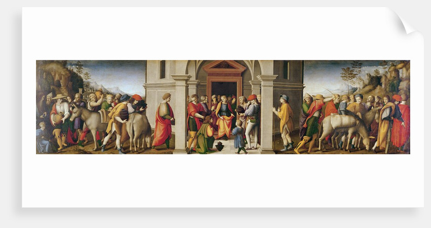 Joseph receives his Brothers, c. 1515 by Francesco Ubertini Il Bacchiacca