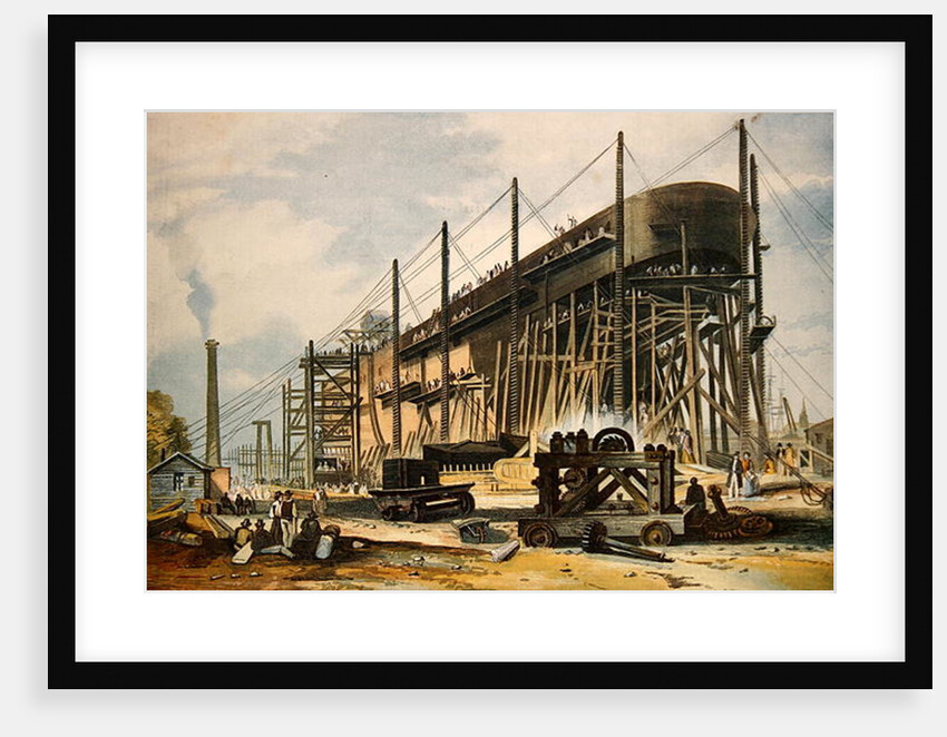 The Great Eastern on the Stocks by English School