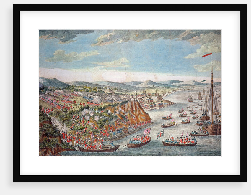 A View of the Taking of Quebec, September 13th 1759 by English School