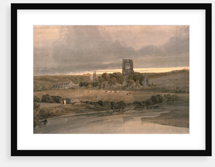 Kirkstall Abbey, Yorkshire - Evening by Thomas Girtin