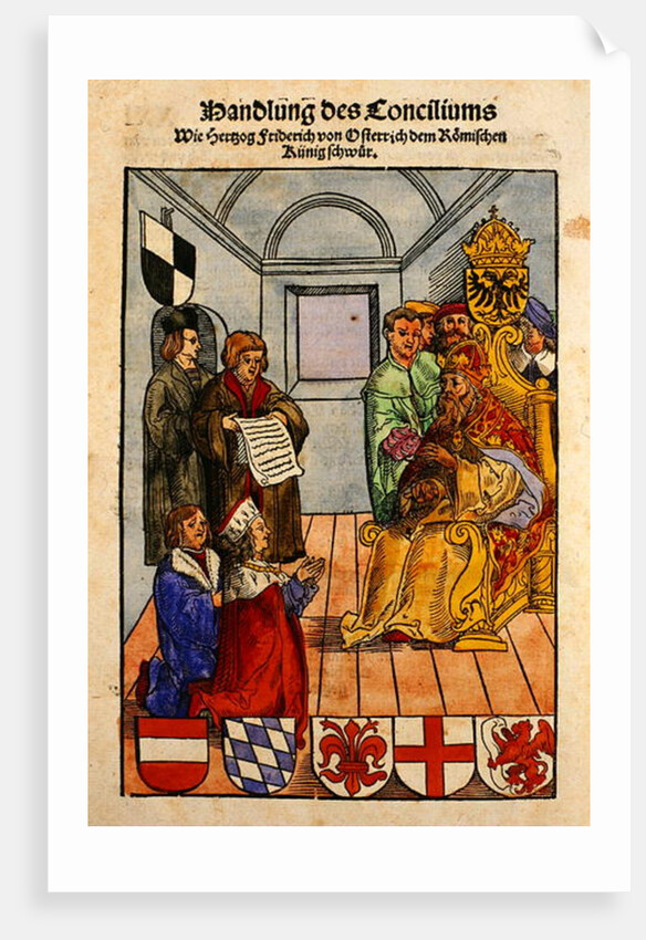 Frederick IV, Duke of Austria, declaring his fealty to the Emperor at the Council of Constance by Ulrich von Richental