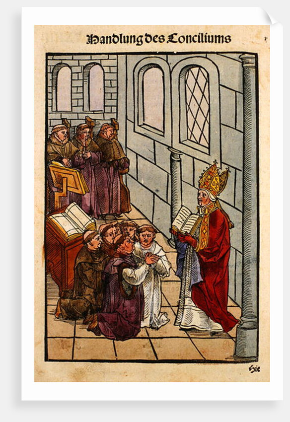 A scene from the Council of Constance by Ulrich von Richental