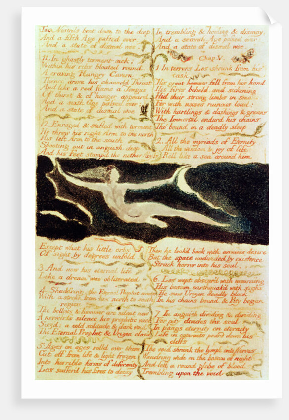 Two nostrils bent down to the deep... by William Blake