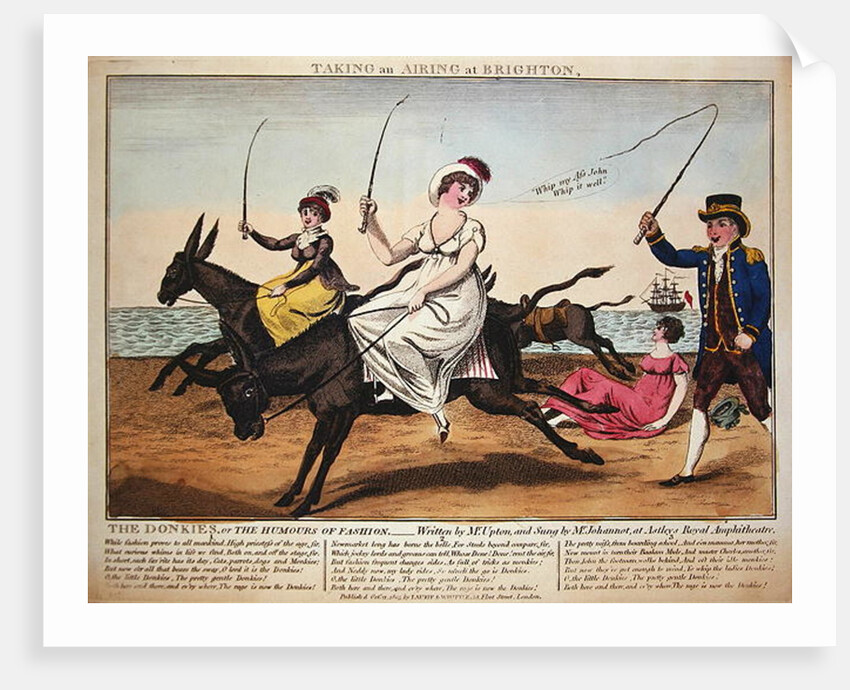 Taking an airing at Brighton, 1805 by English School