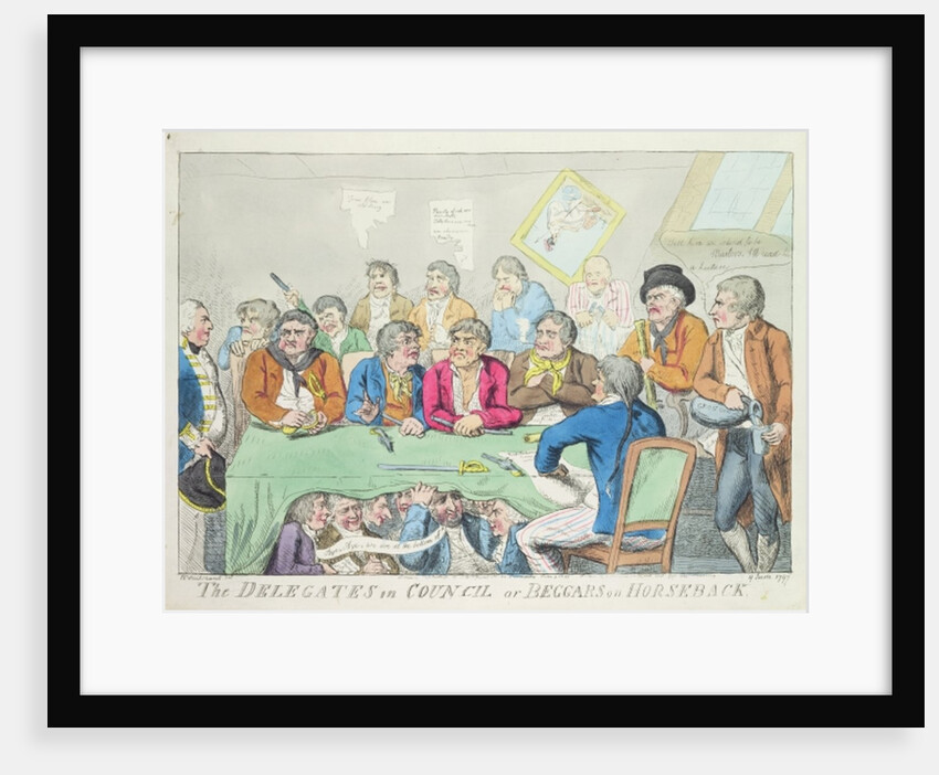 The delegates in council or beggars on horseback, 1797 by Isaac Cruikshank