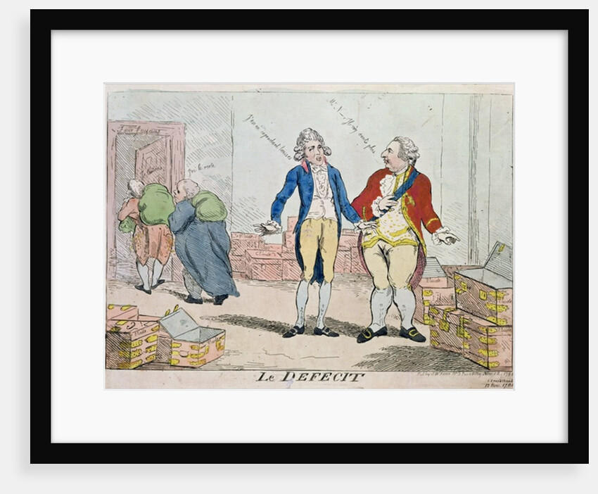 Le Deficit, 1788 by Isaac Cruikshank