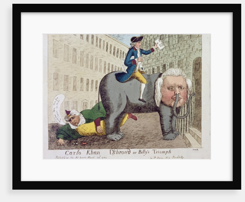 Carlo Khan Detron'd or Billy's Triumph, London, 24th March, 1784 by James Sayers