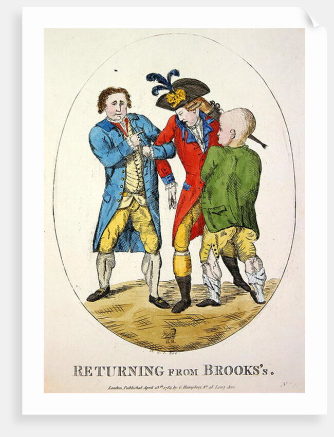 Returning from Brooks's, 1784 by James Gillray