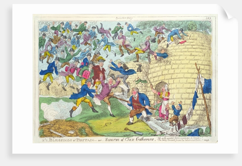 Blessings of Britain - or Swarm of Tax Gatherers, 1817 by English School