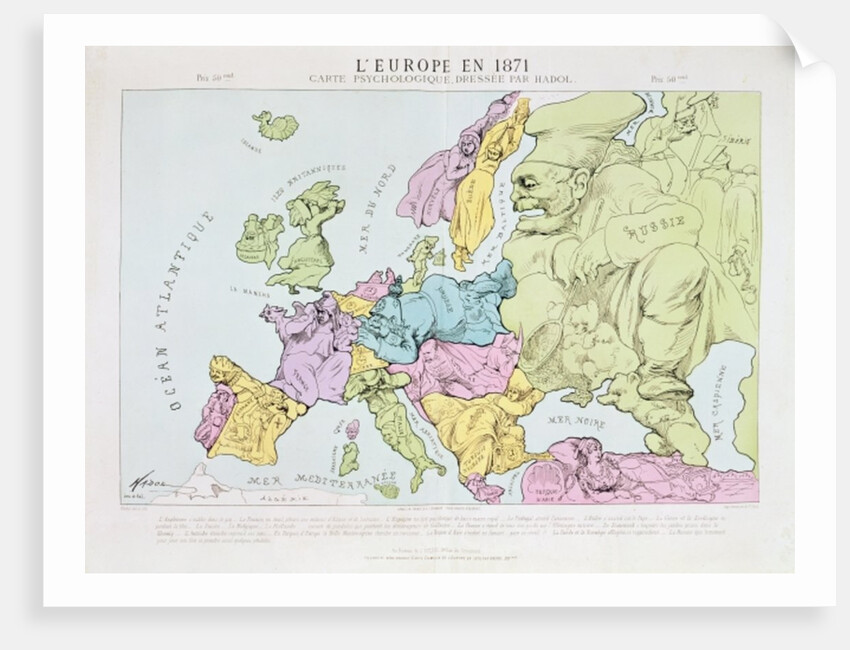 L'Europe en 1871, 1871 by Paul Hadol