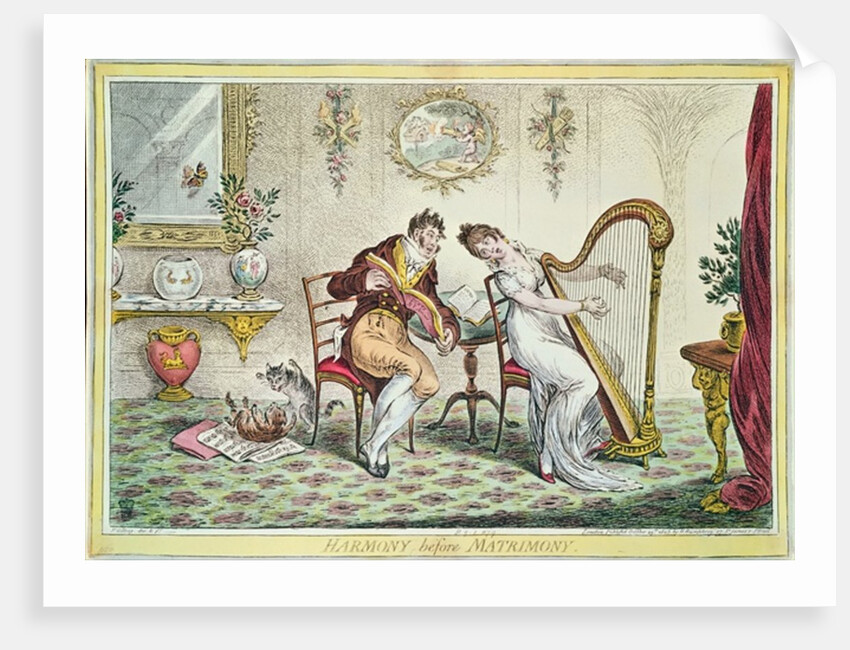 Harmony before Matrimony, 1805 by James Gillray