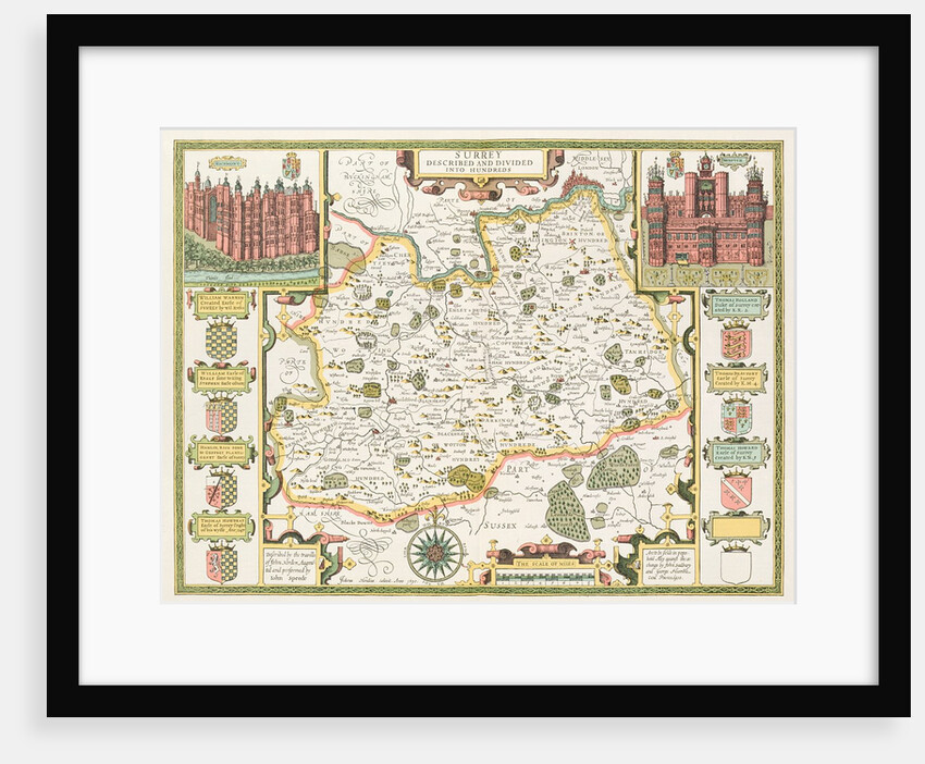Map of Surrey by John Speed