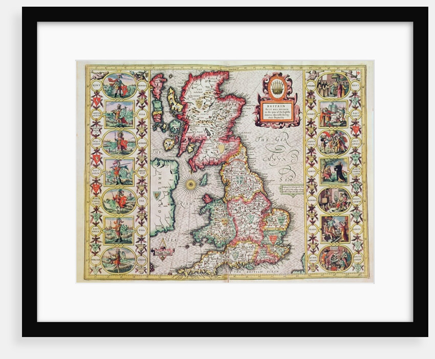 Britain As It Was Devided In The Tyme of the Englishe Saxons especially during their Heptarchy by John Speed