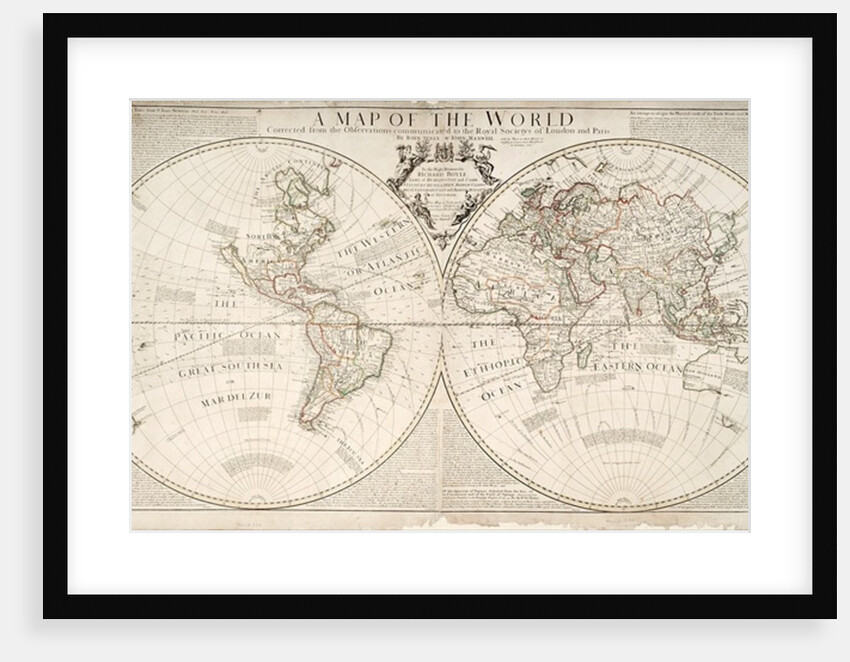 A Map of the World by John and Maxwell John Senex