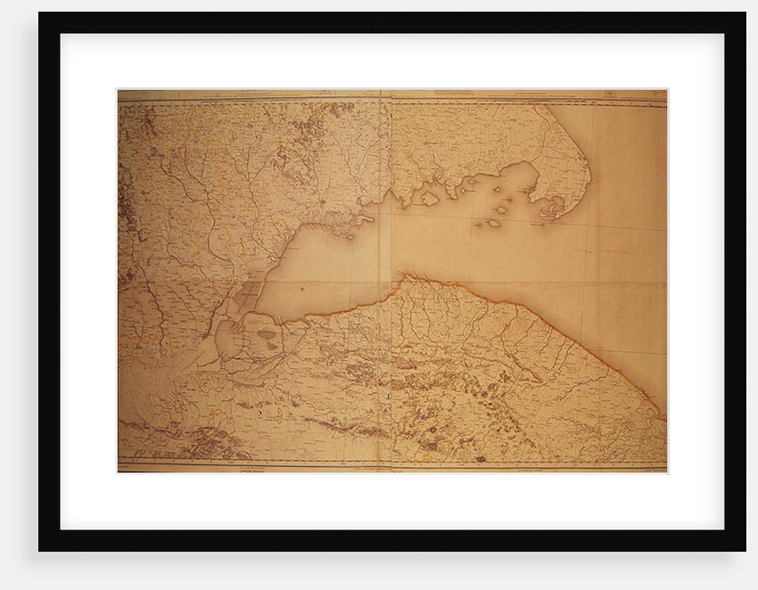 Map of Cutch and Kathiawar. by English School