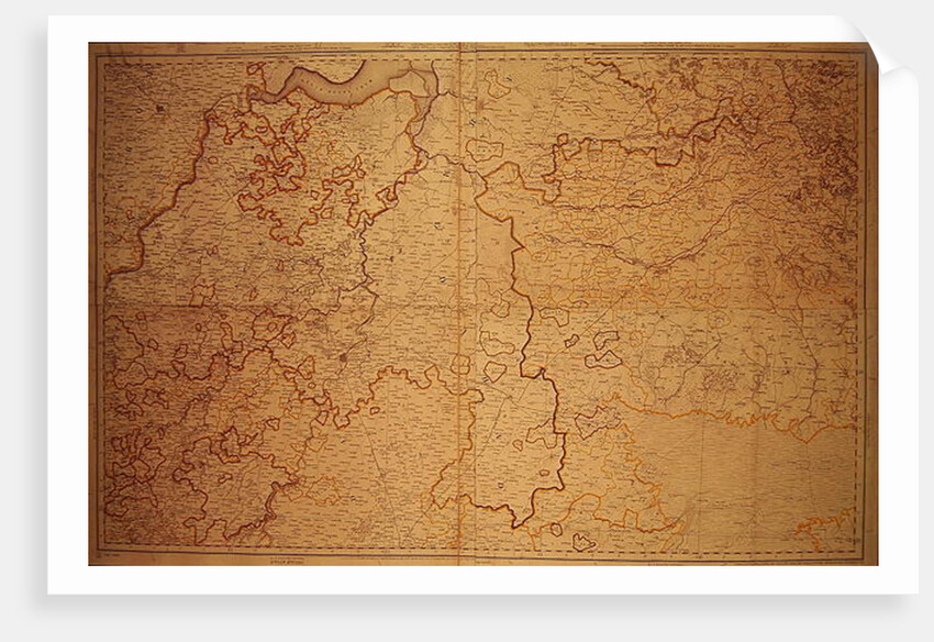 Map of the Gujarat state of India. by English School