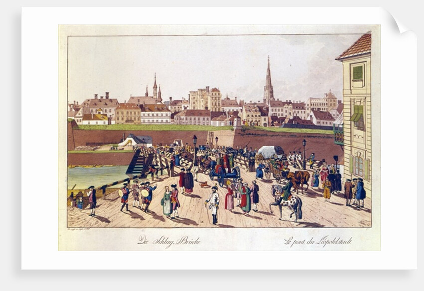 The Bridge at Leopoldstadt, Vienna, 1780 by Johann Ziegler