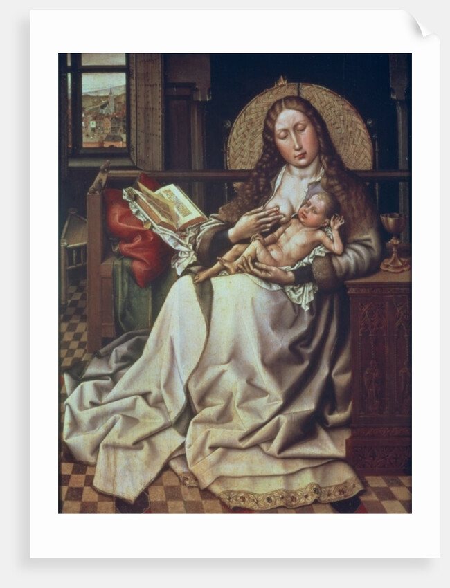 Virgin and Child Before a Firescreen, c.1440 by Master of Flemalle