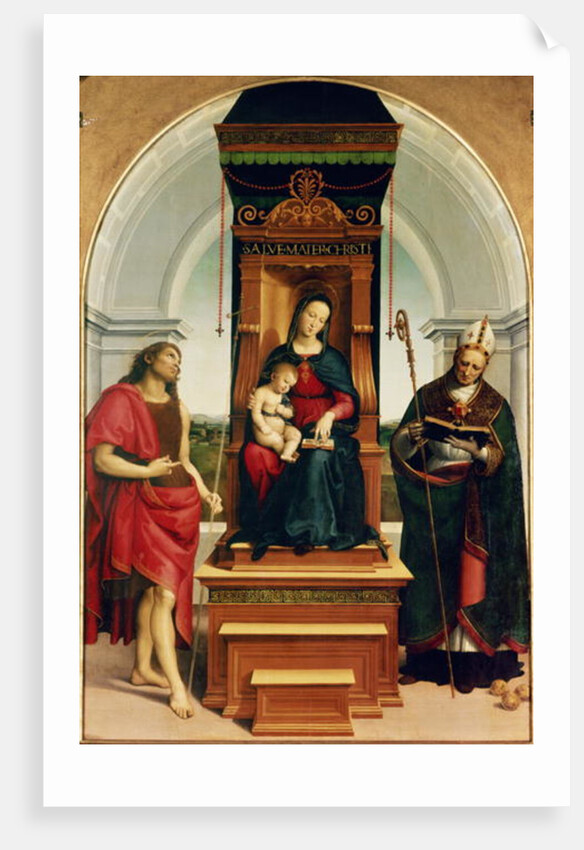 The Madonna and Child with St. John the Baptist and St. Nicholas of Bari, 1505 by Raphael