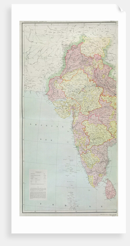 Map of India. by English School