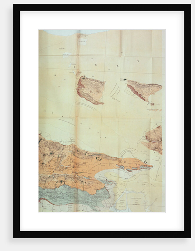 Geological Map of the Cutch Desert, 1870 by English School