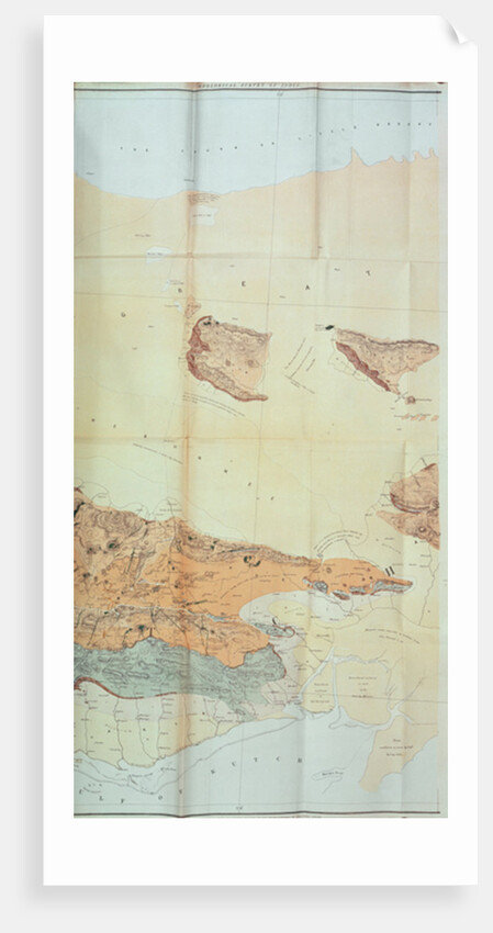 Geological Map of the Cutch Desert, 1870 by English School