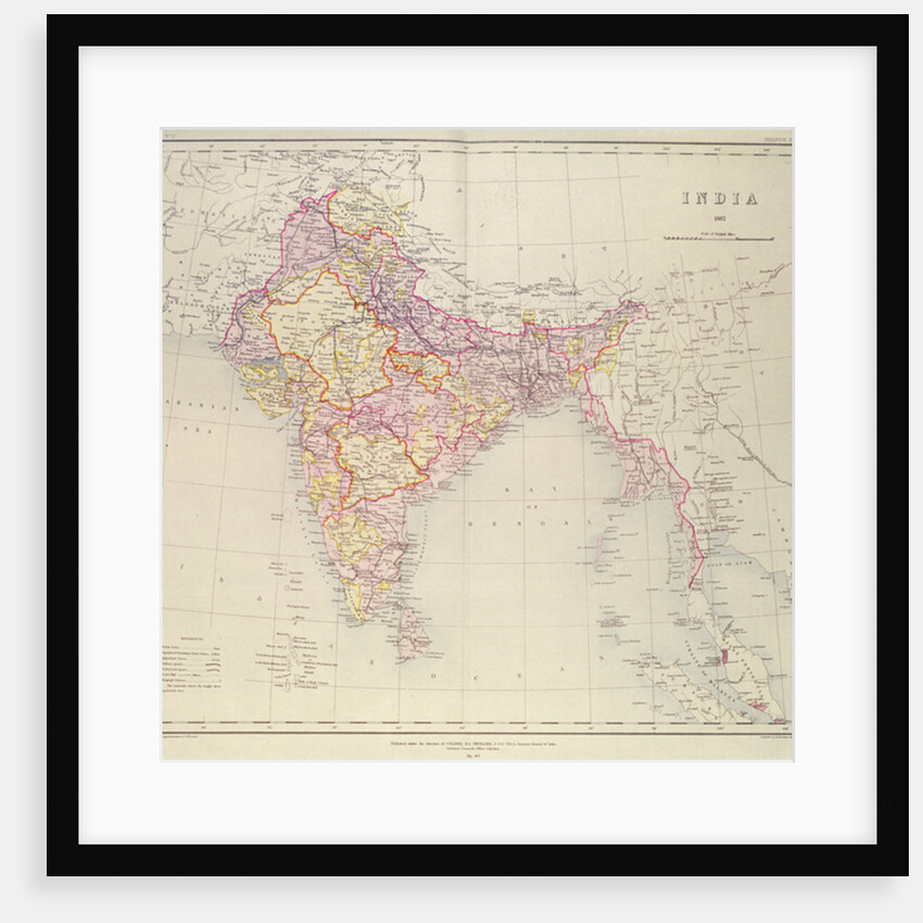 Map of India. by English School