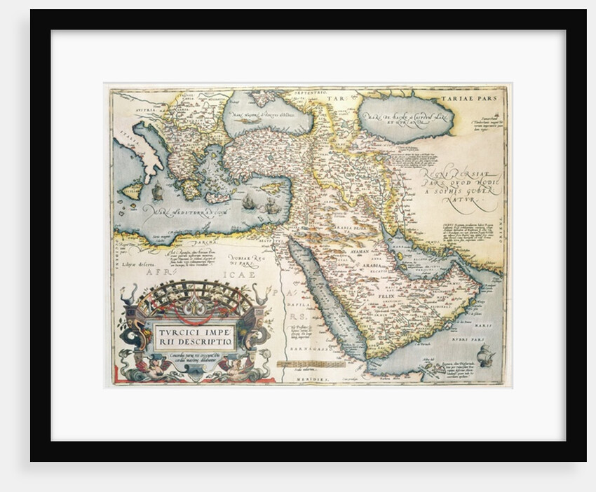 Map of the Middle East, from Theatrvm Orbis Terrarvm, 1570 by Abraham Ortelius